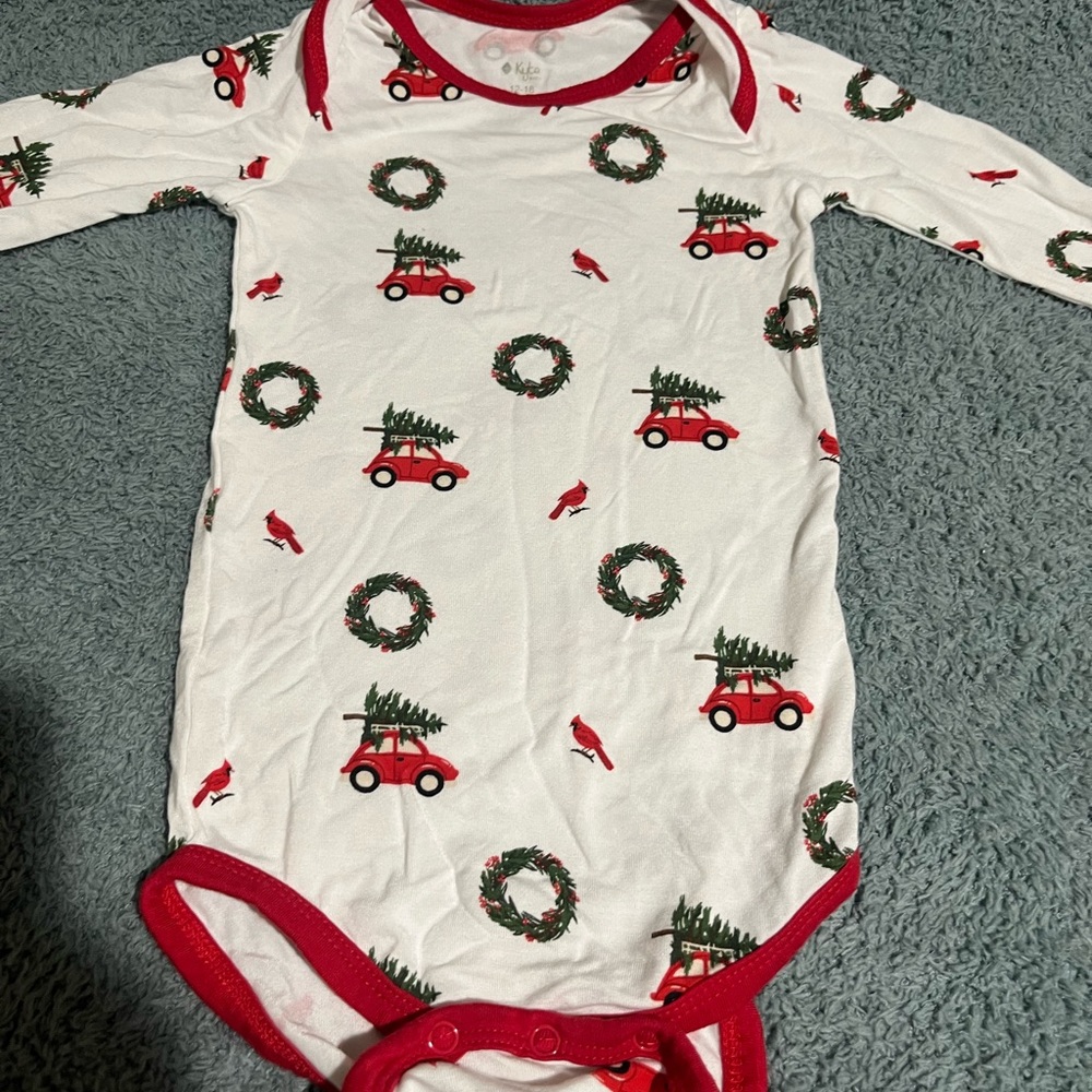 Kyte 12-18 Wreath Print Onesie